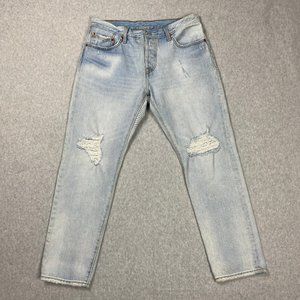 🌼 Levi's | Premium 501 CT Distressed Button Fly Jeans  | Size W28 L32